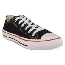 Tênis Box 200 Cadarços Casual Masculino Preto Vermelho