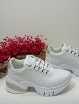 Tenis branco com dourado ramarim Tenis branco com dourado ramarim