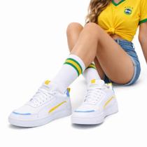 Tênis Branco Feminino Casual Cano Baixo Confortável Brasil Tênis Branco Feminino Casual Cano Baixo Confortável Brasil