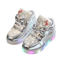 Tênis Brilhantes Com Luz LED Para Meninas, Tênis Luminosos De Moda Para Crianças, Primavera E Outono Tênis Brilhantes Com Luz LED Para Meninas, Tênis Luminosos De Moda Para Crianças, Primavera E Outono