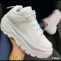 Tênis buffalo branco têndencia 2020 casual super confortavel