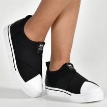 tenis c elastico fem preto