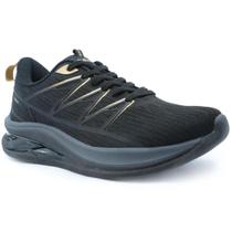 Tênis Caban Flow Gel Masculino -Preto e Dourado