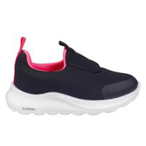 Tênis calce fácil infantil pampili bubble escolar preto pink