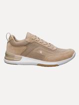 Tênis Calvin Klein Jeans Masculino Baixo Knitt Layers Cáqui Claro