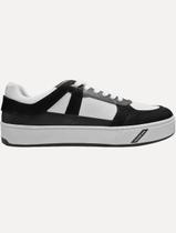 Tênis Calvin Klein Jeans Masculino Baixo Palito Layers Bicolor Branco/ Preto