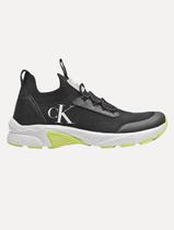 Tênis Calvin Klein Jeans Masculino CKJ Baixo New Runner Knitt Preto
