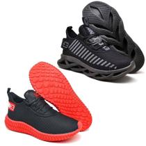 Tênis Caminhada Academia Corrida Confortavel 2 Pares Diferentes Vermelho