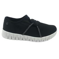 Tênis Campesí Neoprene com Brilho Preto 9844