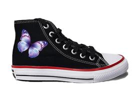 Tênis Cano Alto All Botinha Casual Butterfly BOrboleta Tumblr Modelo Star - WinterShop