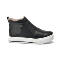 Tenis Cano Alto Botinha Com Pelinhos Feminino Via Marte