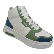 Tênis Cano Alto Bottero 346025 Branco/Verde Tênis Cano Alto Bottero 346025 Branco/Verde