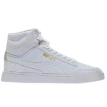 Tênis Cano Alto Casual Feminino Puma Shulffle Mid Branco