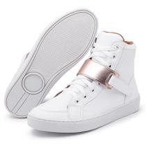 Tênis Cano Alto Com Detalhe Fechamento Tenehi Feminino Tênis Cano Alto Com Detalhe Fechamento Tenehi Feminino