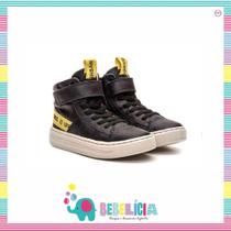 Tênis cano alto em couro, infantil, Gambo super confortável menino