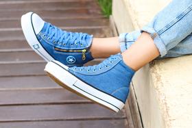 tenis jeans cano em Promoção no Magazine Luiza