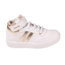 Tênis Cano Alto Infantil Menina tiras autocolantes Bloompy 3258