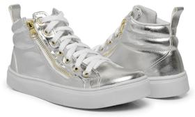 Tênis Cano Alto Metalizado Feminino Sneaker - Made