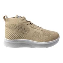 Tênis cano alto misisissipi tecido lazer dia a dia moderno casual conforto leveza