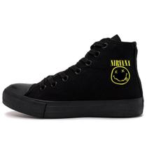 Tenis Cano Alto Roqueiro Banda de Rock Heavy Metal Nirvana
