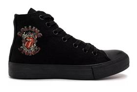 Tenis Cano Alto Roqueiro Banda de Rock Heavy Metal Rolling Stones