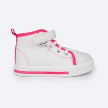 Tênis Cano Médio Pampili Mini Easy Lona Branco 730.002 Tênis Cano Médio Pampili Mini Easy Lona Branco 730.002