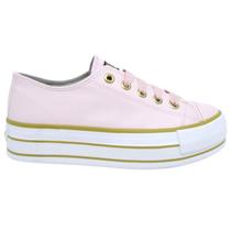 Tênis Capricho Feminino Casual Plataforma Likes Class Rosa