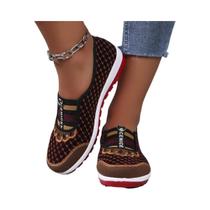 Tênis Casuais Femininos De Verão Em Malha Respirável, Sapatos Vulcanizados