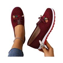 Tênis Casuais Femininos De Verão Em Malha Respirável, Sapatos Vulcanizados