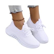 Tênis Casuais Femininos De Verão Respirável Em Malha, Sapatos Vulcanizados