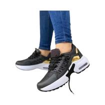 Tênis Casuais Femininos Em Malha Respirável, Leves, Antiderrapantes, Com Salto Wedge E Solado Grosso