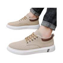 Tênis Casuais Respiráveis De Lona Para Homens, Estilo Jovem E Moderno Tênis Casuais Respiráveis De Lona Para Homens, Estilo Jovem E Moderno