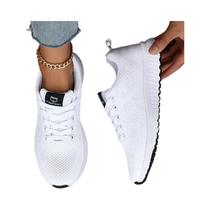 Tênis Casuais Respiráveis Em Malha Para Mulheres, Sapatos De Plataforma, Tênis Vulcanizados Para