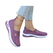 Tênis Casuais Respiráveis Para Mulheres, Solado Macio, Leves, Para Caminhada, Em Cores Sólidas, Cano