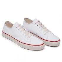 Tênis Casual Basico Com Sola Reta Amanda Block Fechamento Em Cadarço