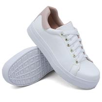 Tênis Casual Básico Feminino Cadarço Sola Leve Reta Estilo e Conforto Mulher Fashion Tênis Casual Básico Feminino Cadarço Sola Leve Reta Estilo e Conforto Mulher Fashion