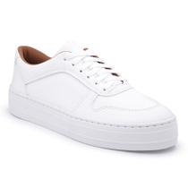 Tênis Casual Basico Pires Shoes com Cadarço Recortes e Sola Borracha Reta Tênis Casual Basico Pires Shoes com Cadarço Recortes e Sola Borracha Reta