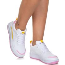 Tênis Casual Branco Blogueira para Treino Caminhada Dia a Dia Classek