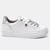 Tênis Casual Branco-prata 121-001-01