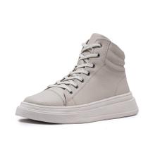 Tênis Casual Cano Alto Garry Avalon em Couro Off White