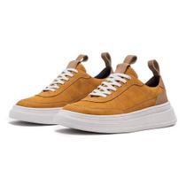 Tênis Casual Colter 100% Couro Avalon em Couro Mostarda