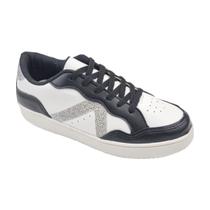 Tenis Casual com Tira Lateral Brilhosa Feminino Foxxion