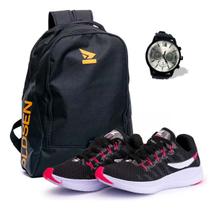 Tenis Casual Confortável Academia Unissex Mochila+relógio Tenis Casual Confortável Academia Unissex Mochila+relógio