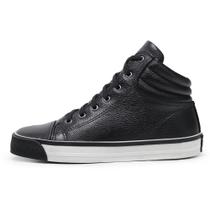 Tênis Casual Couro Cano Médio Cadarço Forro Tecido Tênis Unissex Dia a Dia Tênis Casual Couro Cano Médio Cadarço Forro Tecido Tênis Unissex Dia a Dia