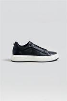 Tênis Casual Couro - Preto