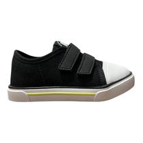 Tênis Casual de Lona Tira Colante Infantil Menino Molekinho 2133.684 Preto