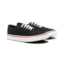 Tênis Casual Em Algodão Preto Feminino Clássico