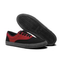 Tênis Casual Em Algodão Vermelho Masculino