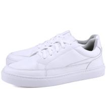 Tênis Casual em Couro Masculino Mr. Gutt Branco Tênis Casual em Couro Masculino Mr. Gutt Branco