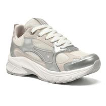 Tênis Casual Esportivo Prata Feminino Via Marte